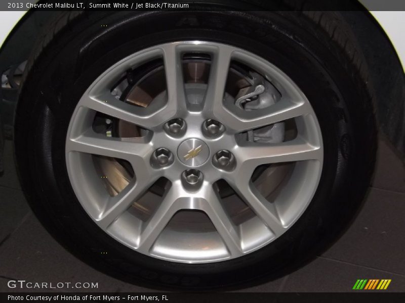 Summit White / Jet Black/Titanium 2013 Chevrolet Malibu LT