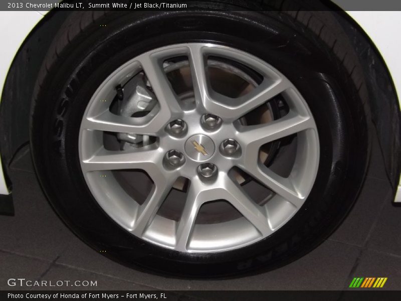 Summit White / Jet Black/Titanium 2013 Chevrolet Malibu LT