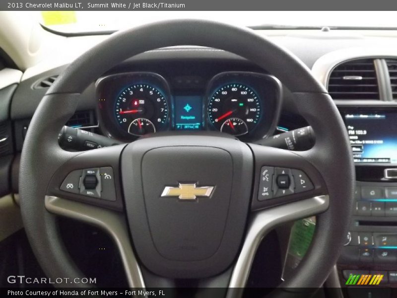 Summit White / Jet Black/Titanium 2013 Chevrolet Malibu LT