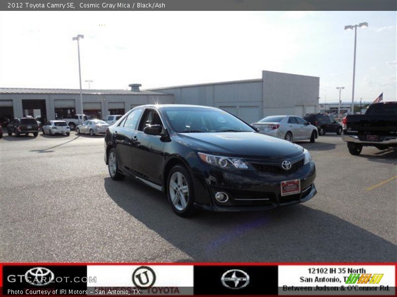 Cosmic Gray Mica / Black/Ash 2012 Toyota Camry SE