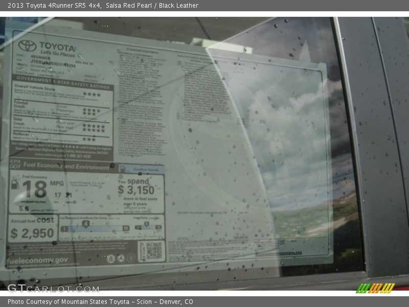 Salsa Red Pearl / Black Leather 2013 Toyota 4Runner SR5 4x4