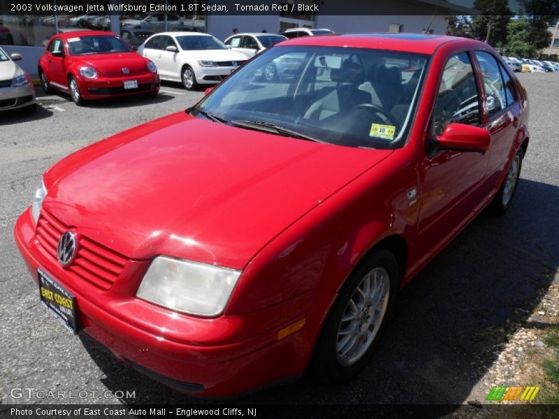 Tornado Red / Black 2003 Volkswagen Jetta Wolfsburg Edition 1.8T Sedan