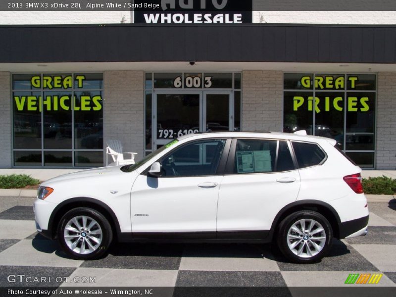 Alpine White / Sand Beige 2013 BMW X3 xDrive 28i