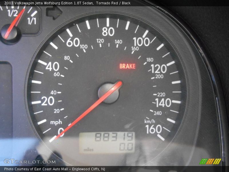 Tornado Red / Black 2003 Volkswagen Jetta Wolfsburg Edition 1.8T Sedan
