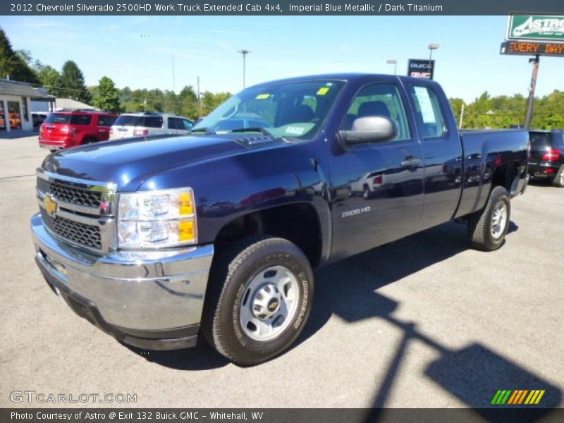 Imperial Blue Metallic / Dark Titanium 2012 Chevrolet Silverado 2500HD Work Truck Extended Cab 4x4