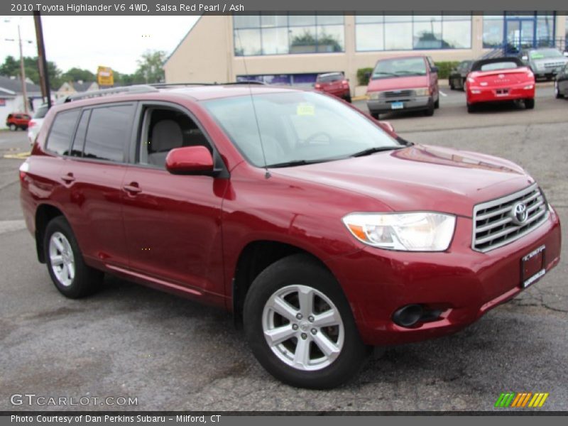 Salsa Red Pearl / Ash 2010 Toyota Highlander V6 4WD