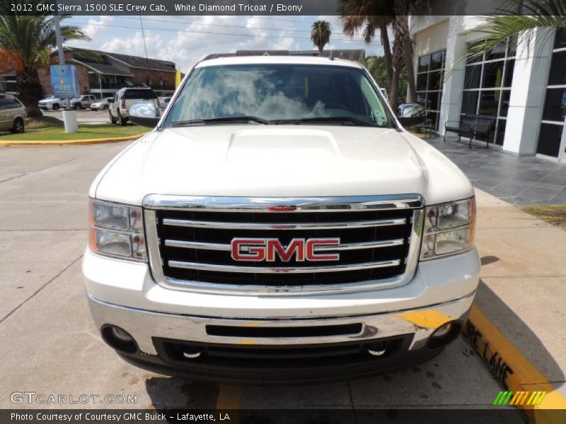 White Diamond Tricoat / Ebony 2012 GMC Sierra 1500 SLE Crew Cab