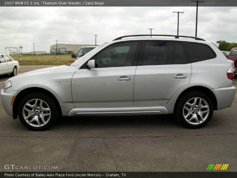 Titanium Silver Metallic / Sand Beige 2007 BMW X3 3.0si