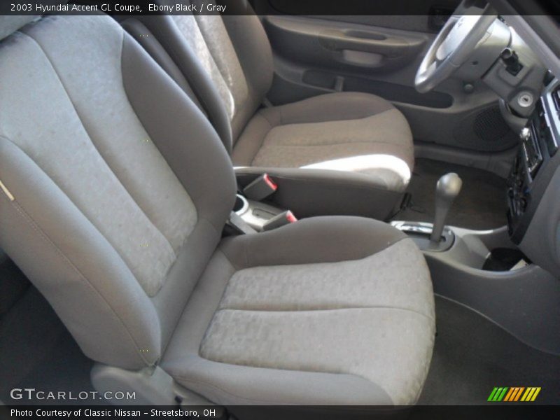 Ebony Black / Gray 2003 Hyundai Accent GL Coupe