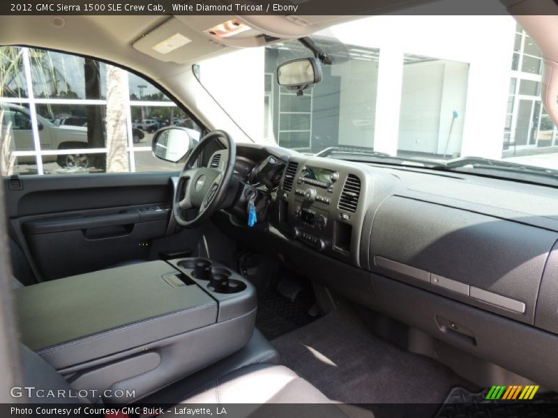 White Diamond Tricoat / Ebony 2012 GMC Sierra 1500 SLE Crew Cab