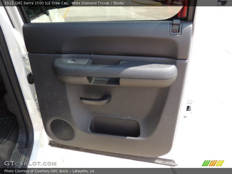 White Diamond Tricoat / Ebony 2012 GMC Sierra 1500 SLE Crew Cab