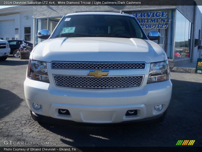 White Diamond Tricoat / Light Cashmere/Dark Cashmere 2014 Chevrolet Suburban LTZ 4x4