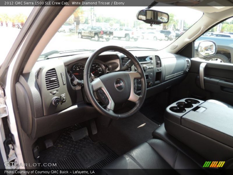White Diamond Tricoat / Ebony 2012 GMC Sierra 1500 SLE Crew Cab