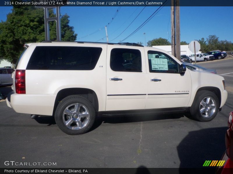 White Diamond Tricoat / Light Cashmere/Dark Cashmere 2014 Chevrolet Suburban LTZ 4x4