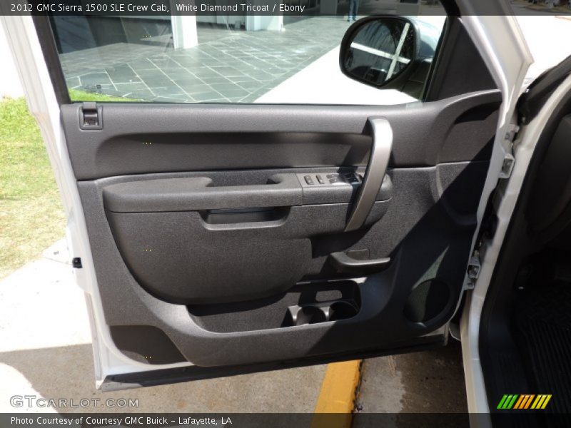 White Diamond Tricoat / Ebony 2012 GMC Sierra 1500 SLE Crew Cab