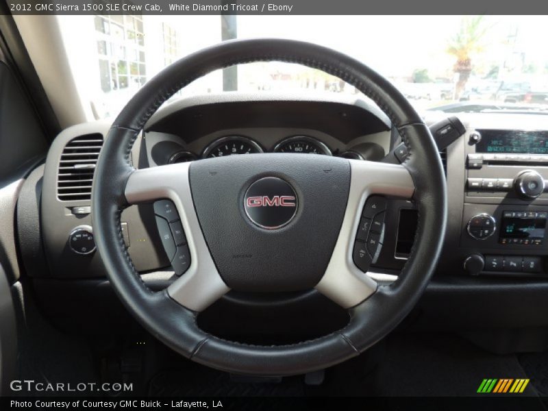 White Diamond Tricoat / Ebony 2012 GMC Sierra 1500 SLE Crew Cab