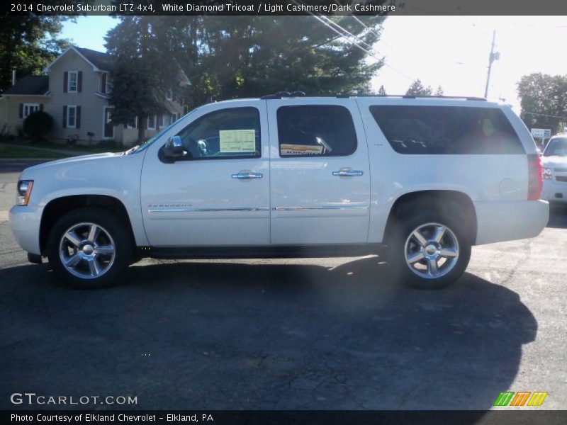 White Diamond Tricoat / Light Cashmere/Dark Cashmere 2014 Chevrolet Suburban LTZ 4x4