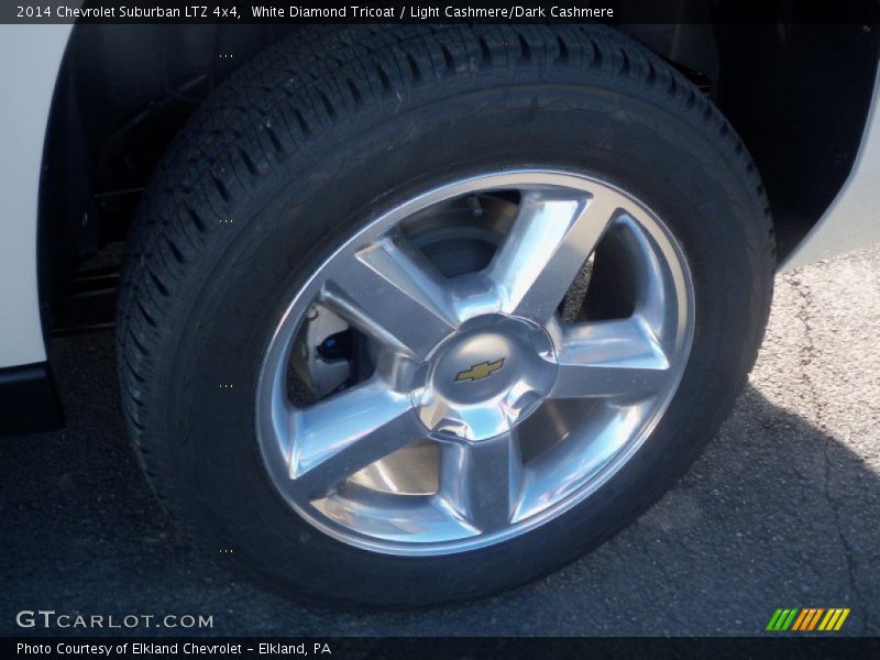White Diamond Tricoat / Light Cashmere/Dark Cashmere 2014 Chevrolet Suburban LTZ 4x4