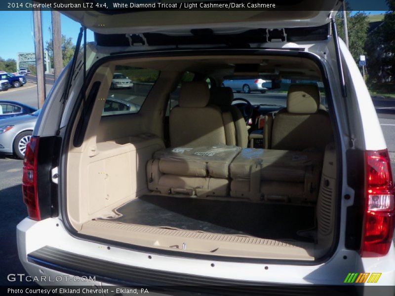 White Diamond Tricoat / Light Cashmere/Dark Cashmere 2014 Chevrolet Suburban LTZ 4x4