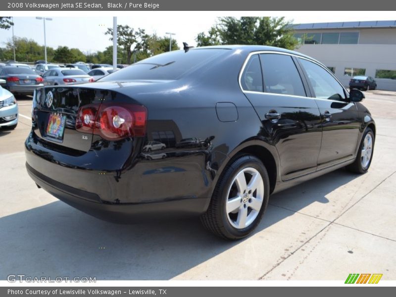 Black / Pure Beige 2008 Volkswagen Jetta SE Sedan