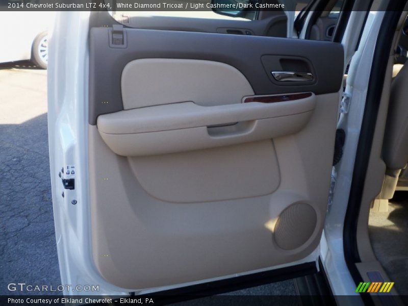 White Diamond Tricoat / Light Cashmere/Dark Cashmere 2014 Chevrolet Suburban LTZ 4x4