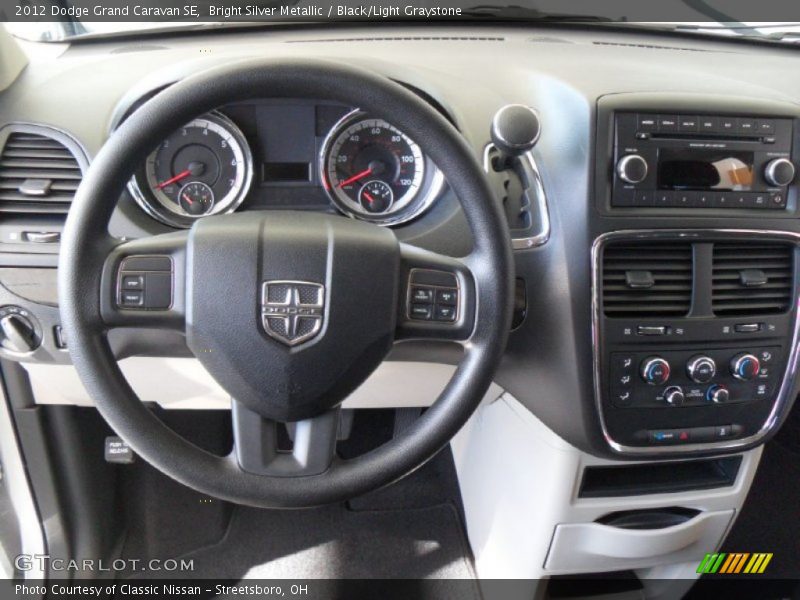 Bright Silver Metallic / Black/Light Graystone 2012 Dodge Grand Caravan SE