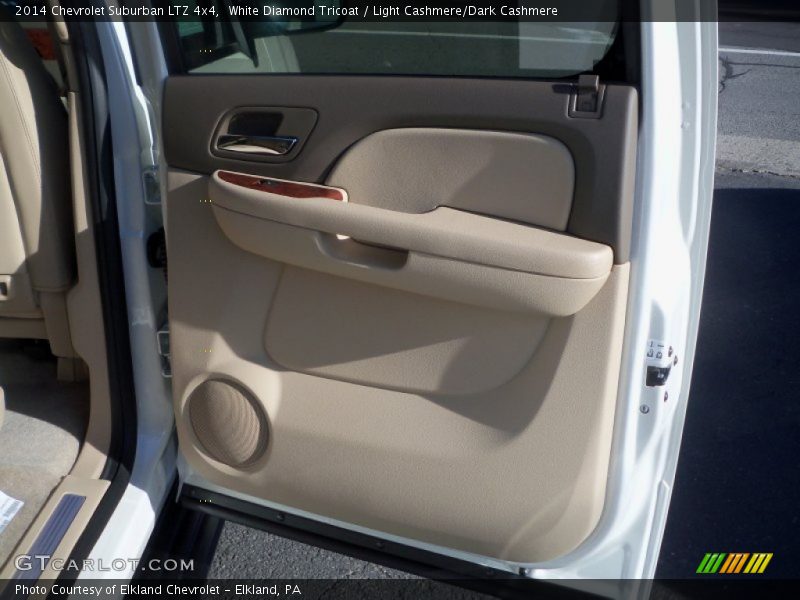White Diamond Tricoat / Light Cashmere/Dark Cashmere 2014 Chevrolet Suburban LTZ 4x4
