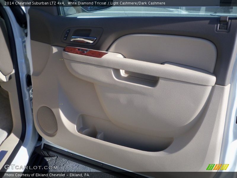 White Diamond Tricoat / Light Cashmere/Dark Cashmere 2014 Chevrolet Suburban LTZ 4x4