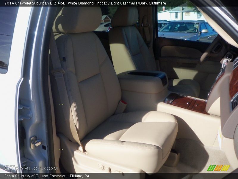 White Diamond Tricoat / Light Cashmere/Dark Cashmere 2014 Chevrolet Suburban LTZ 4x4