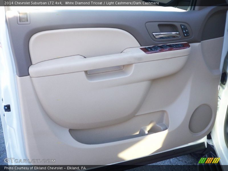 White Diamond Tricoat / Light Cashmere/Dark Cashmere 2014 Chevrolet Suburban LTZ 4x4