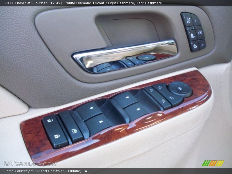 White Diamond Tricoat / Light Cashmere/Dark Cashmere 2014 Chevrolet Suburban LTZ 4x4