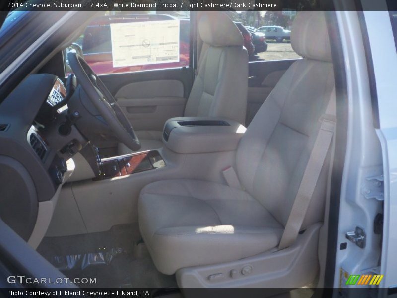 White Diamond Tricoat / Light Cashmere/Dark Cashmere 2014 Chevrolet Suburban LTZ 4x4