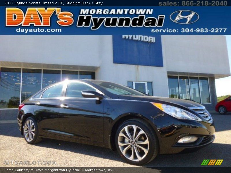 Midnight Black / Gray 2013 Hyundai Sonata Limited 2.0T