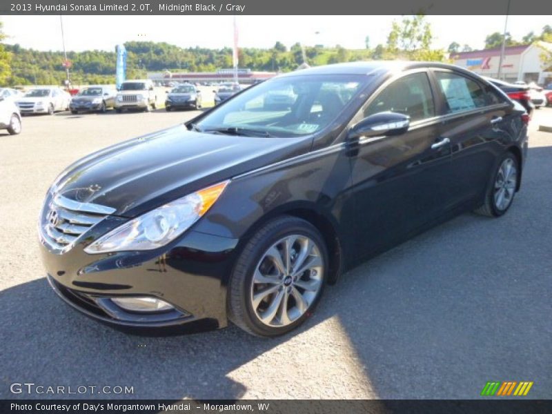 Midnight Black / Gray 2013 Hyundai Sonata Limited 2.0T