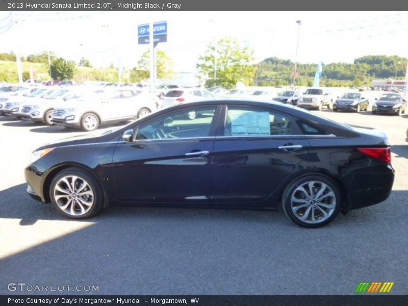 Midnight Black / Gray 2013 Hyundai Sonata Limited 2.0T
