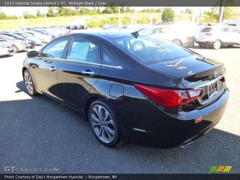 Midnight Black / Gray 2013 Hyundai Sonata Limited 2.0T