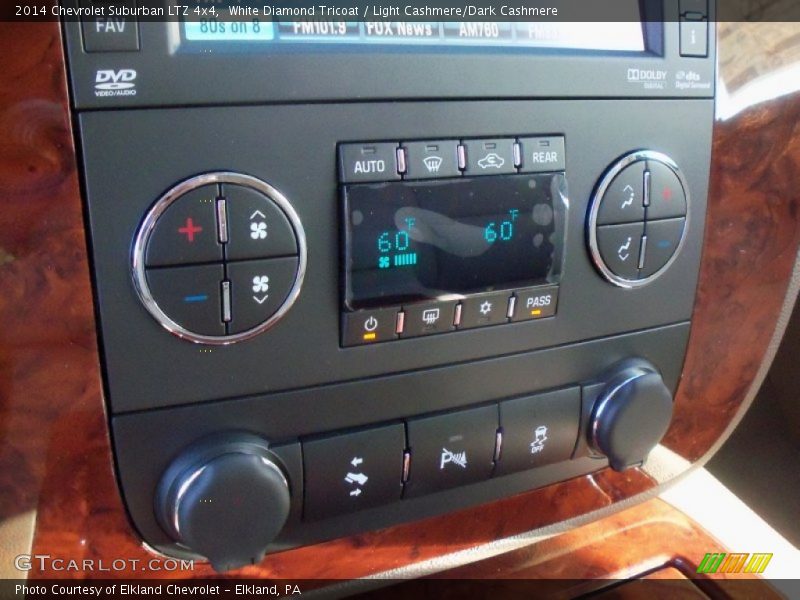 White Diamond Tricoat / Light Cashmere/Dark Cashmere 2014 Chevrolet Suburban LTZ 4x4