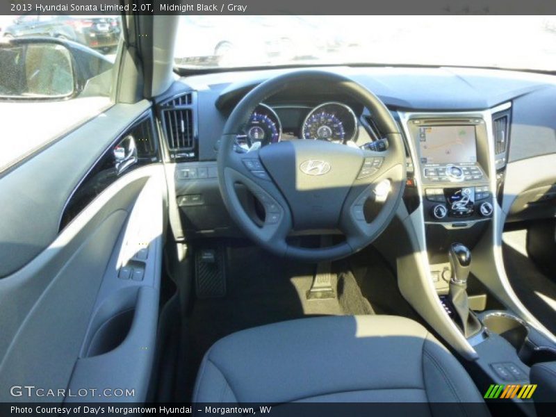Midnight Black / Gray 2013 Hyundai Sonata Limited 2.0T
