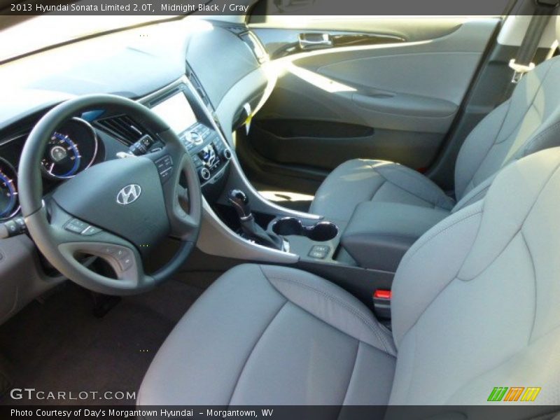 Midnight Black / Gray 2013 Hyundai Sonata Limited 2.0T