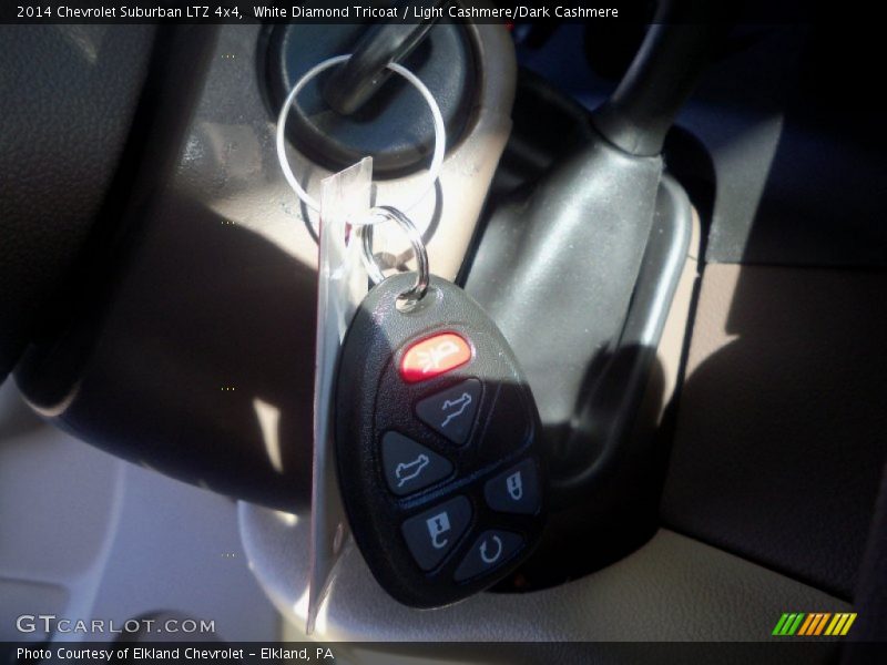 White Diamond Tricoat / Light Cashmere/Dark Cashmere 2014 Chevrolet Suburban LTZ 4x4