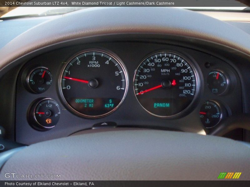 White Diamond Tricoat / Light Cashmere/Dark Cashmere 2014 Chevrolet Suburban LTZ 4x4