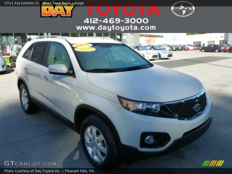 White Sand Beige / Beige 2011 Kia Sorento LX