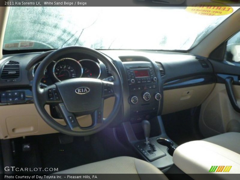 White Sand Beige / Beige 2011 Kia Sorento LX