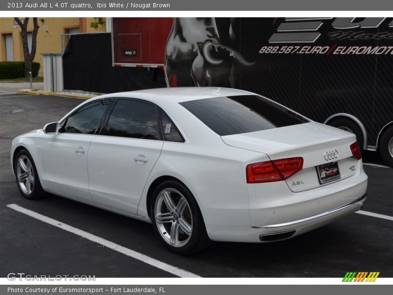 Ibis White / Nougat Brown 2013 Audi A8 L 4.0T quattro