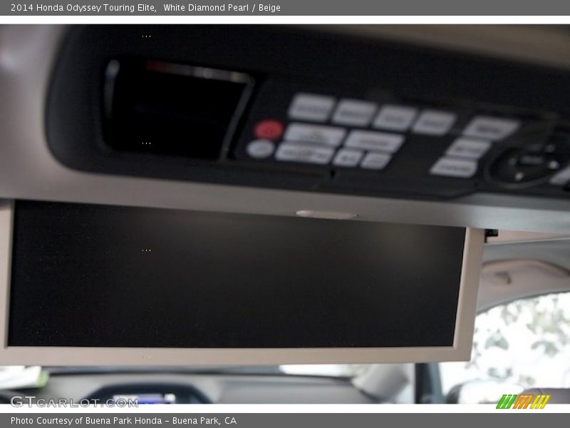 White Diamond Pearl / Beige 2014 Honda Odyssey Touring Elite