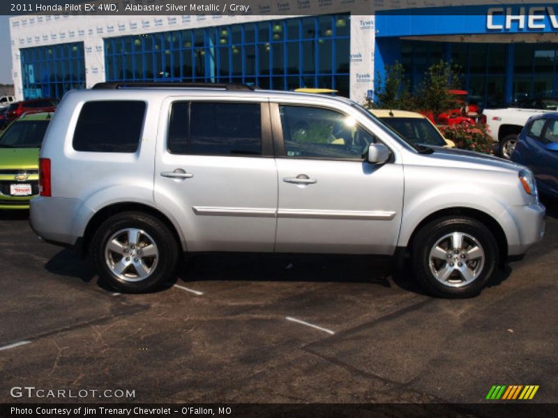 Alabaster Silver Metallic / Gray 2011 Honda Pilot EX 4WD