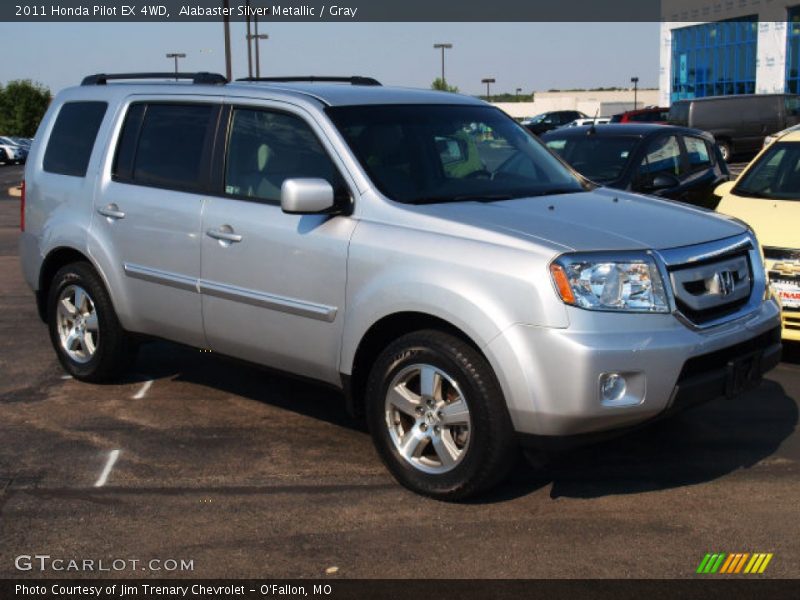 Alabaster Silver Metallic / Gray 2011 Honda Pilot EX 4WD