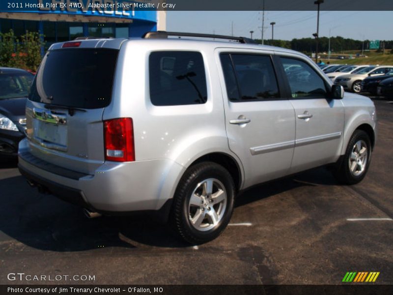 Alabaster Silver Metallic / Gray 2011 Honda Pilot EX 4WD