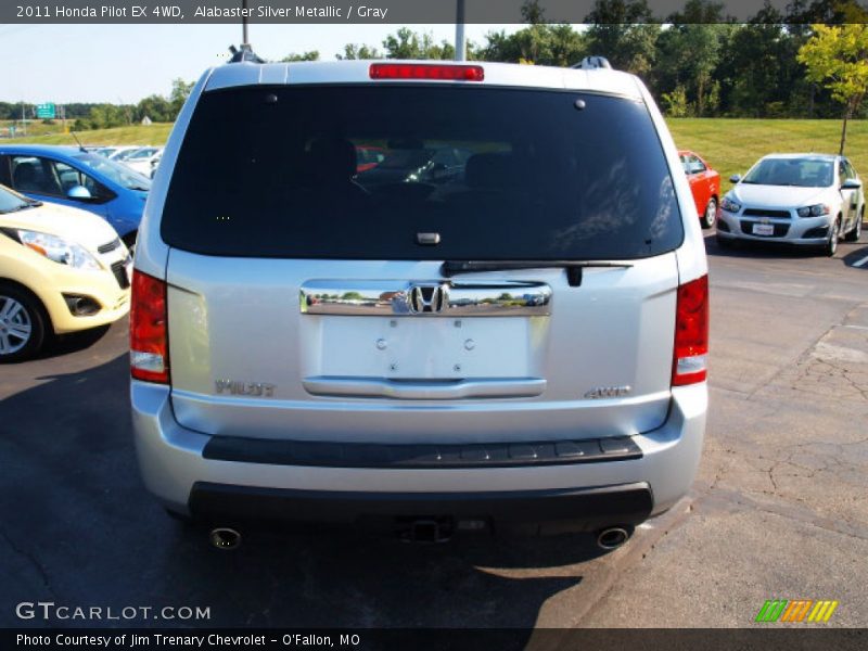 Alabaster Silver Metallic / Gray 2011 Honda Pilot EX 4WD
