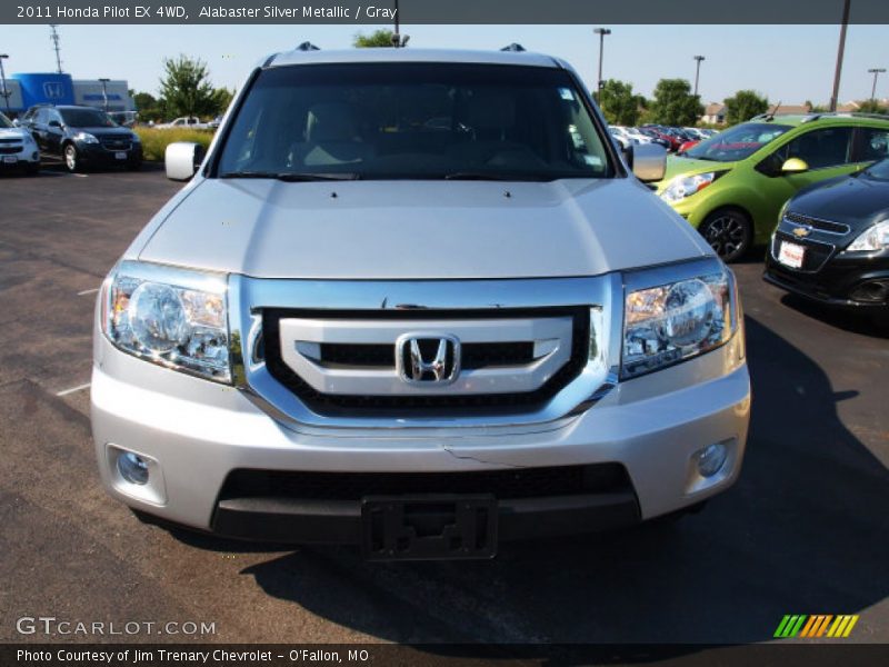 Alabaster Silver Metallic / Gray 2011 Honda Pilot EX 4WD